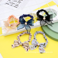 UNIQ  Bowtie Hair Pearl Scrunchie Bowknot Lace Hair Ties Korean Hair Accessories For Women Girl